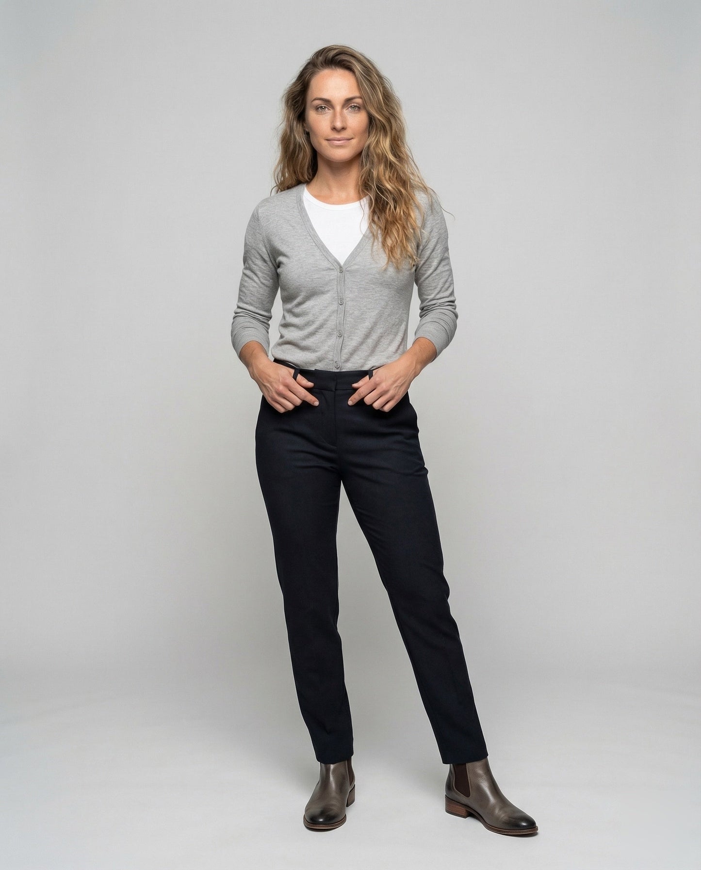 Damen Feinstrickjacke V-Ausschnitt - Eveloria