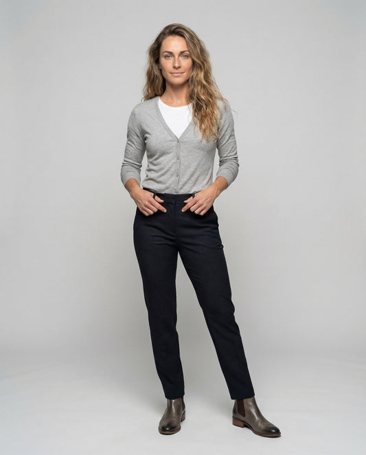 Damen Feinstrickjacke V-Ausschnitt - Eveloria