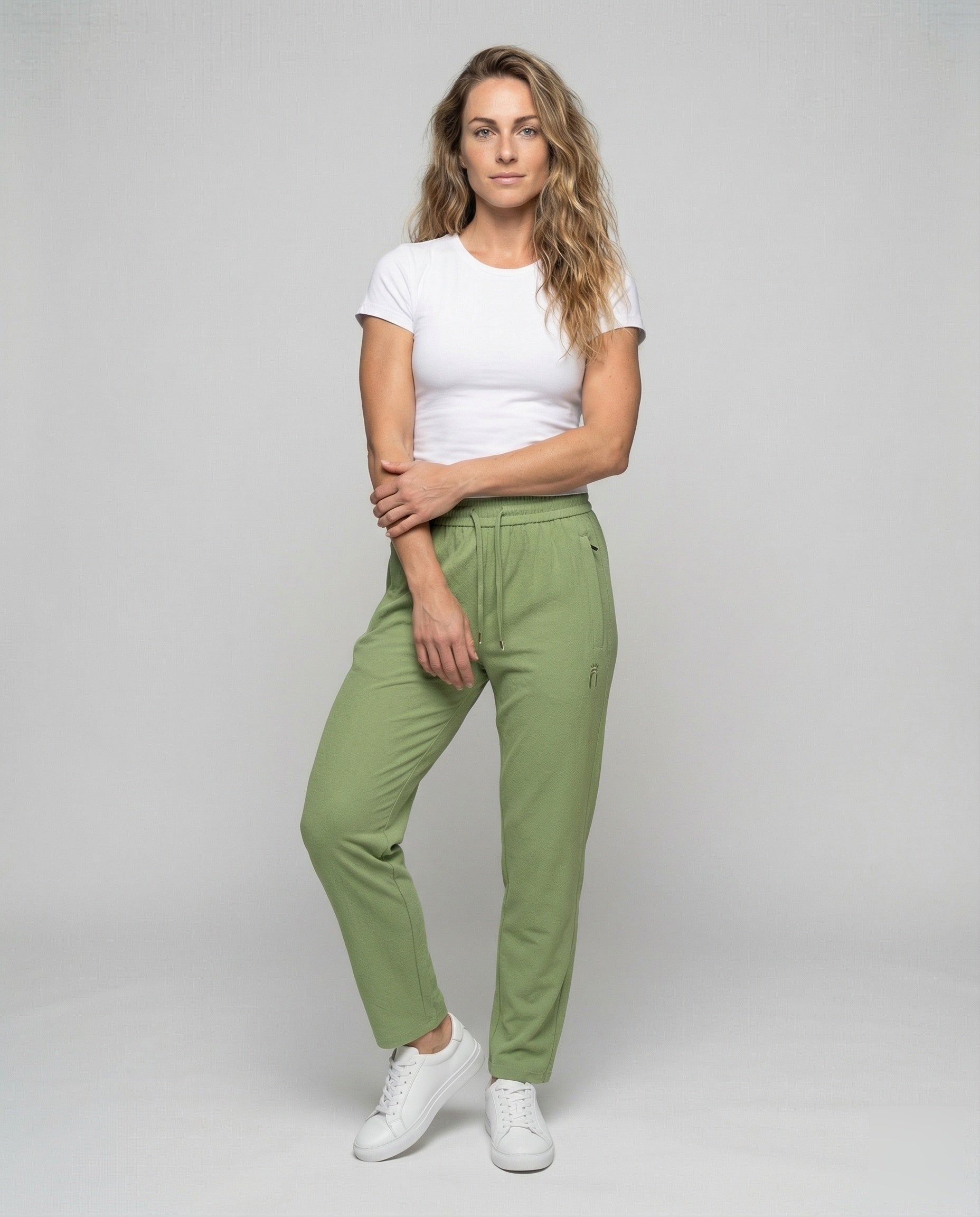 Damen Struktur-Loungehose Gerades Bein - Eveloria