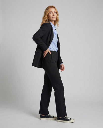 Damen Boyfriend Blazer Leistentaschen - Eveloria