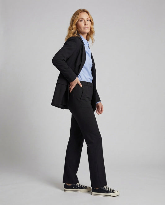 Damen Boyfriend Blazer Leistentaschen - Eveloria