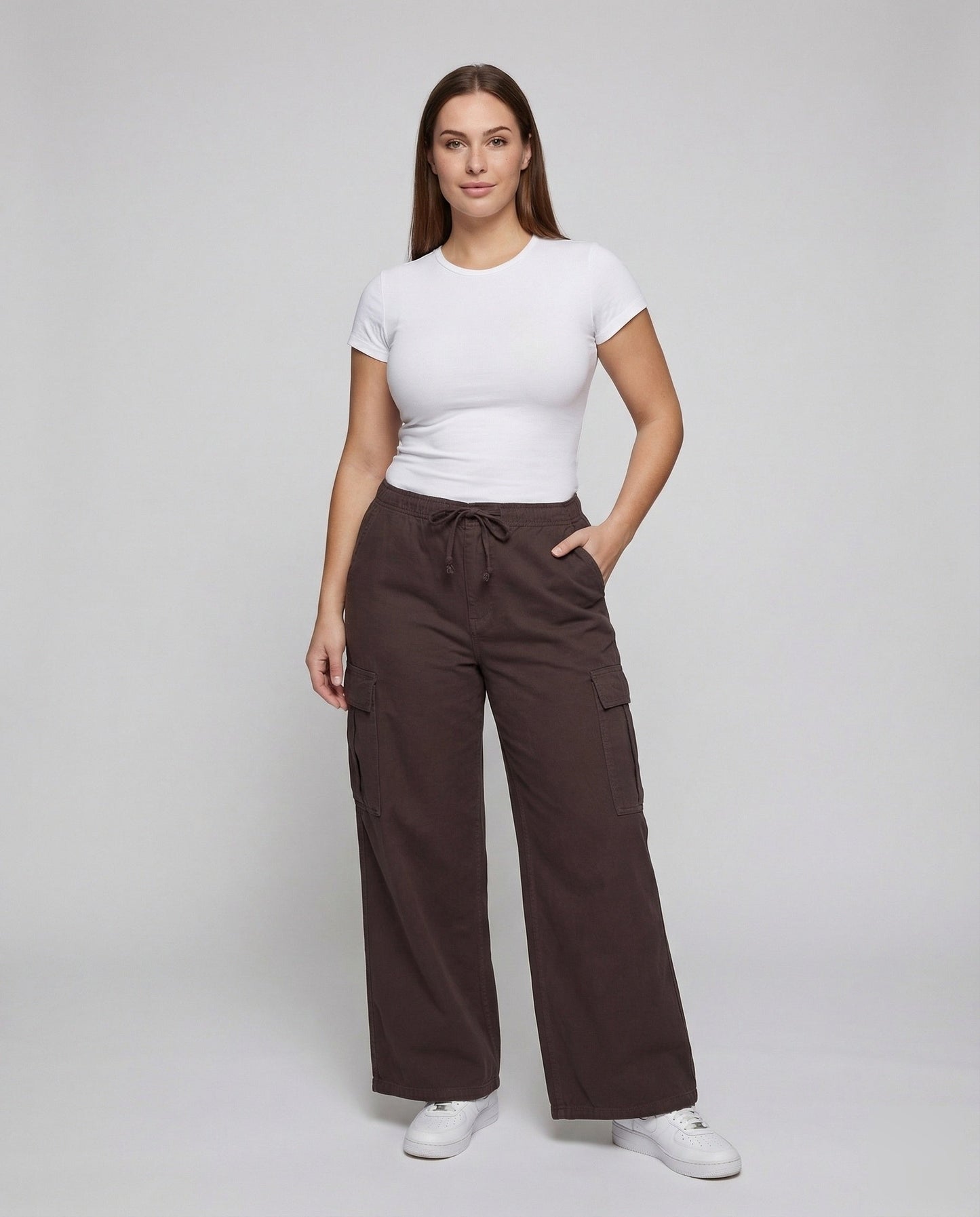 Damen Workwear Palazzohose mit Klapptaschen - Eveloria
