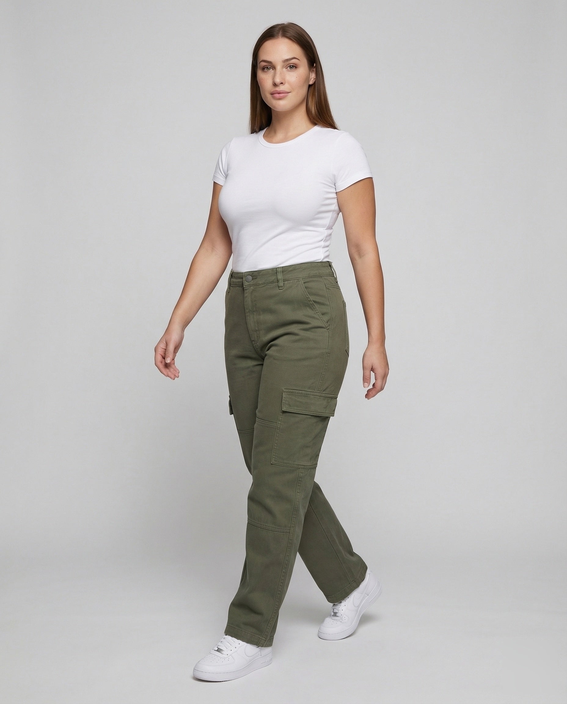 Damen Cargohose Kniepasse Canvas - Eveloria