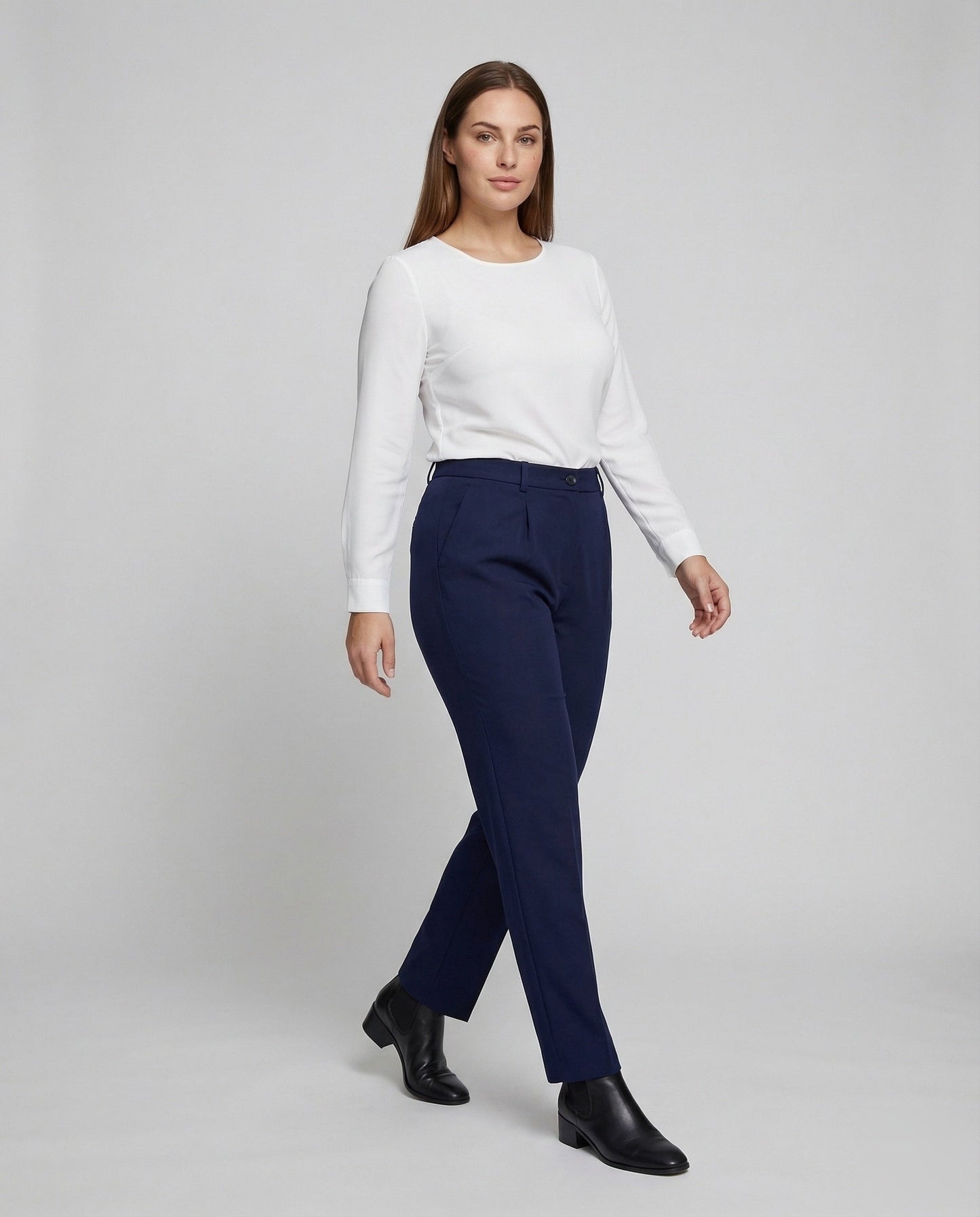 Damen Bügelfaltenhose Elastischer Rückenbund - Eveloria