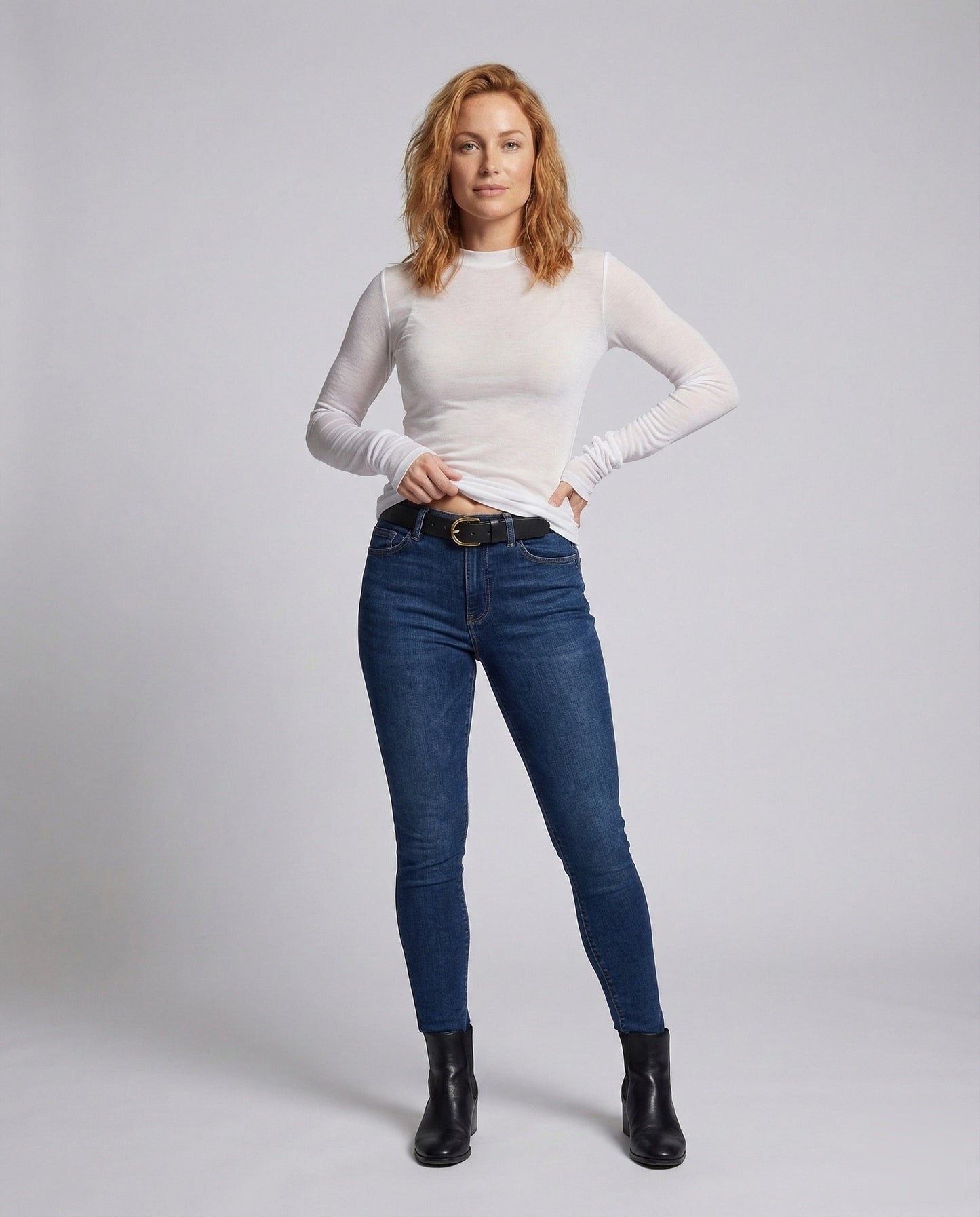 Damen Mesh Longsleeve Figurformend - Eveloria