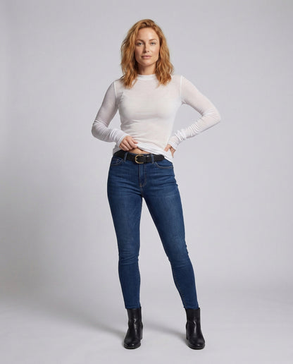 Damen Mesh Longsleeve Figurformend - Eveloria