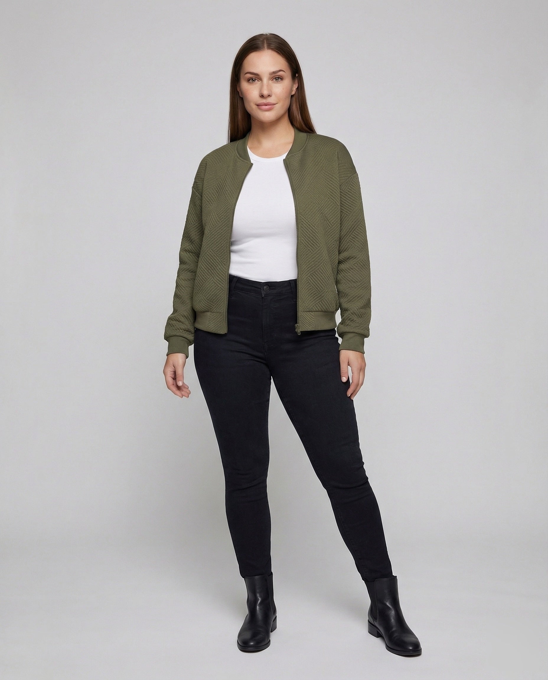 Damen Bomberjacke Strickmuster - Eveloria