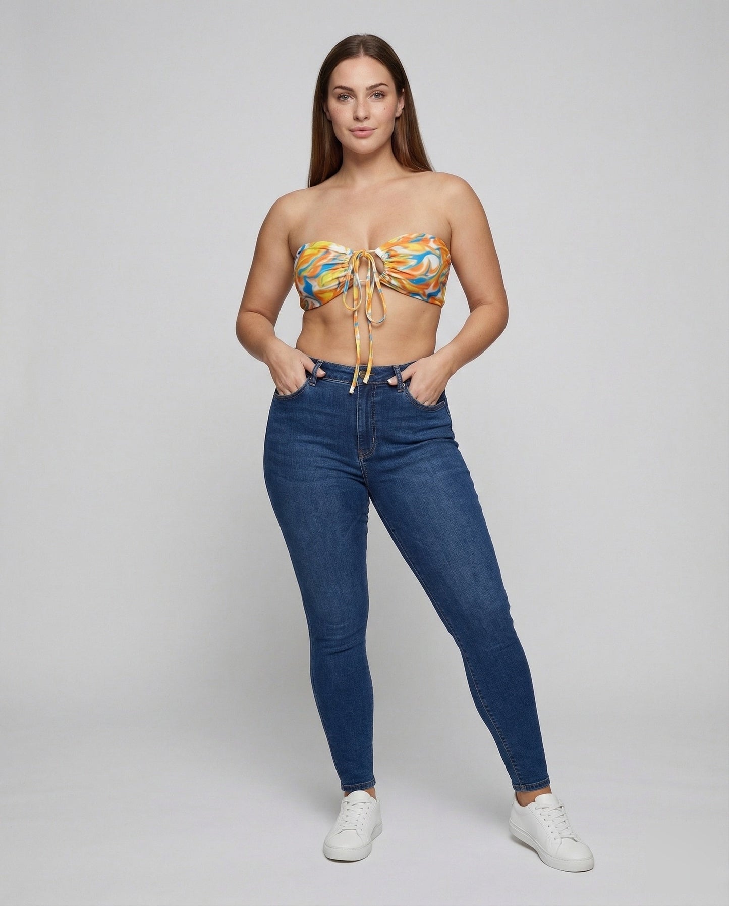 Damen Bandeau- Mit Zentraler Raffung - Eveloria