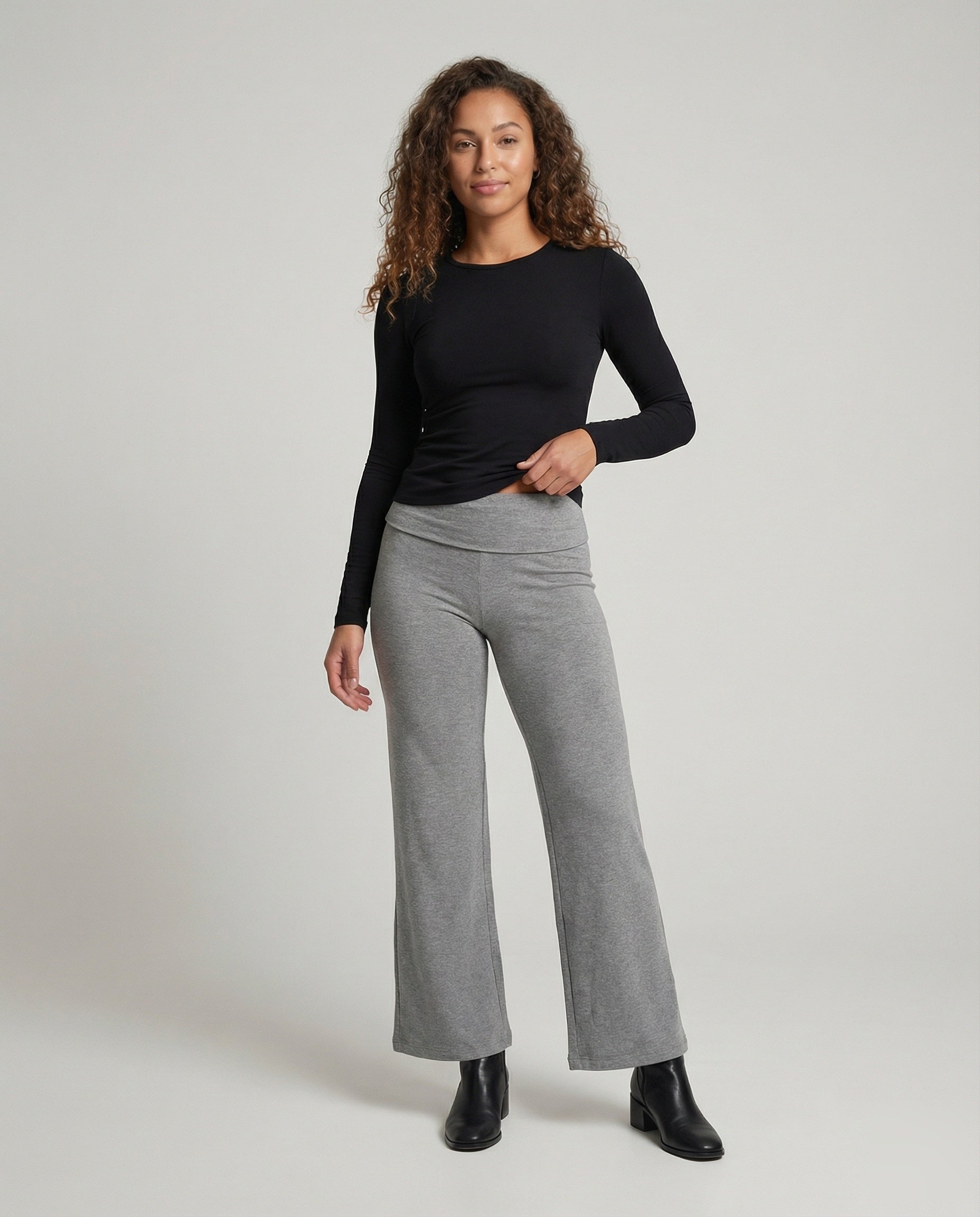 Damen Leggings Jersey Umschlagbund - Eveloria
