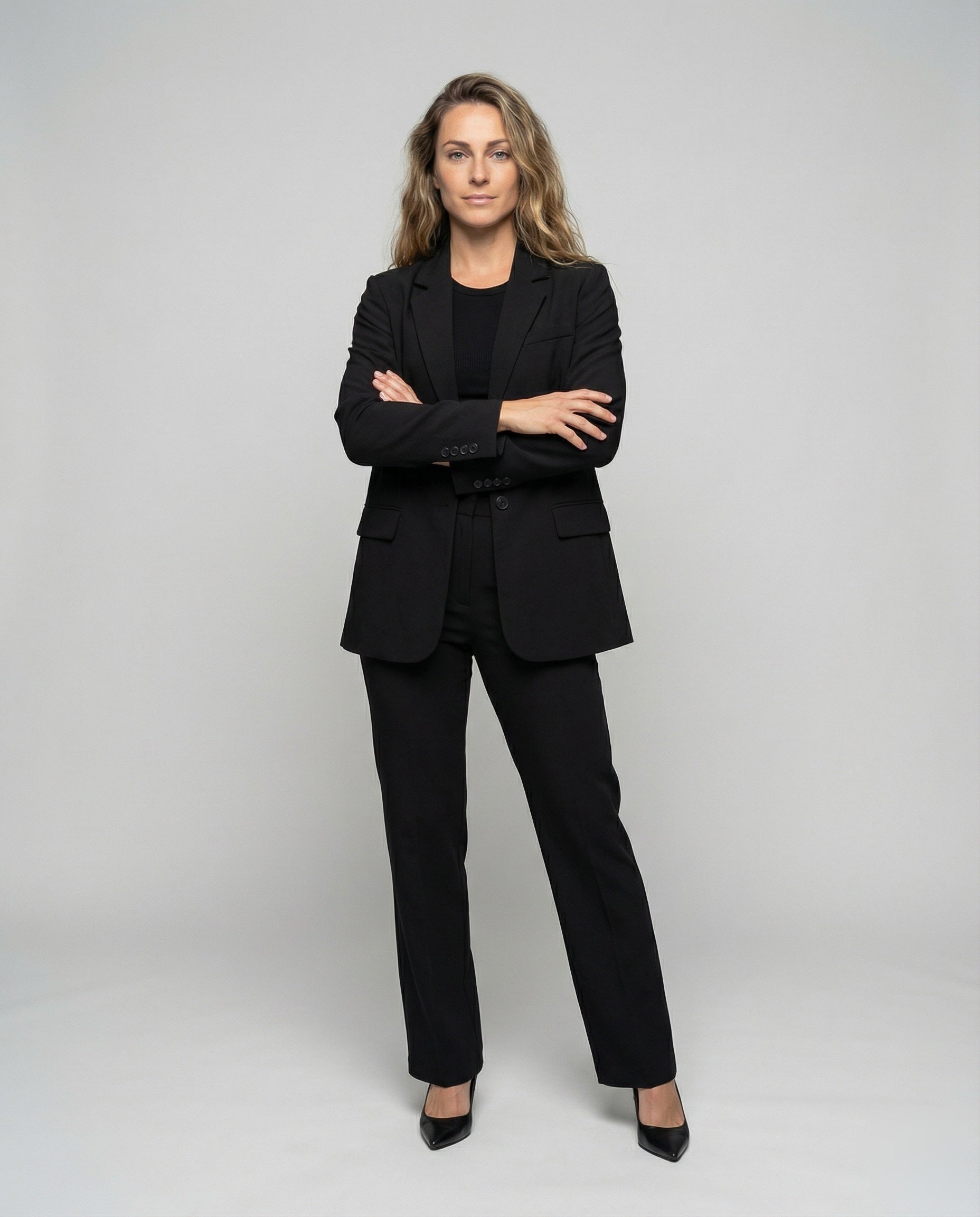 Damen Oversize Anzugset mit Langblazer Kaschmir - Eveloria