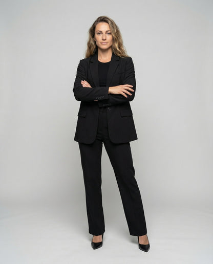 Damen Oversize Anzugset mit Langblazer Kaschmir - Eveloria