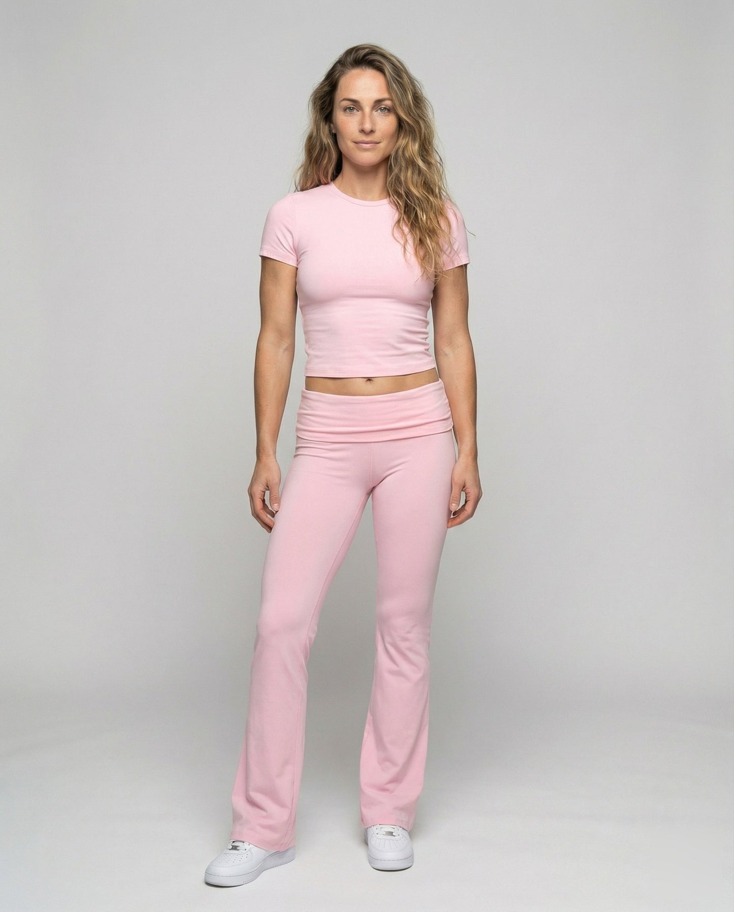 Damen Stretch Lounge Set Schlaghose - Eveloria