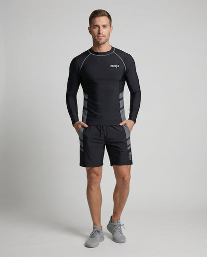 Herren Rashguard-Set mit UV-Schutz Badeshorts - Eveloria