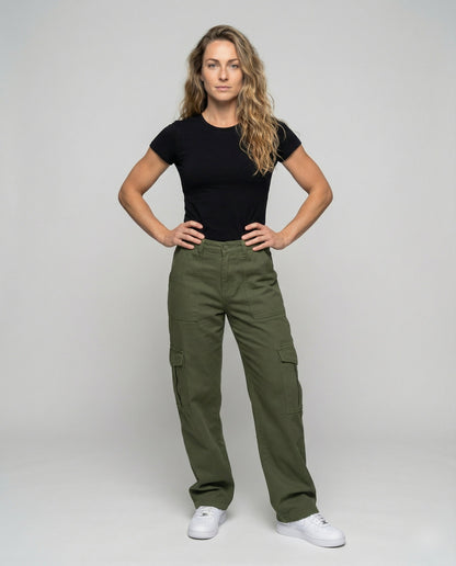 Damen Cargohose Hohe Taille Locker Casual - Eveloria