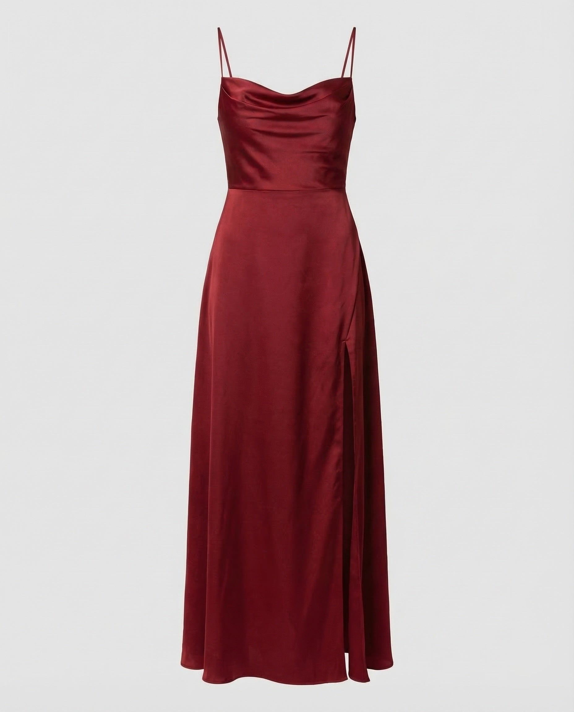 Damen Maxikleid Elegantes Kleid mit Schlitz und geflochtenem Rücken - Eveloria