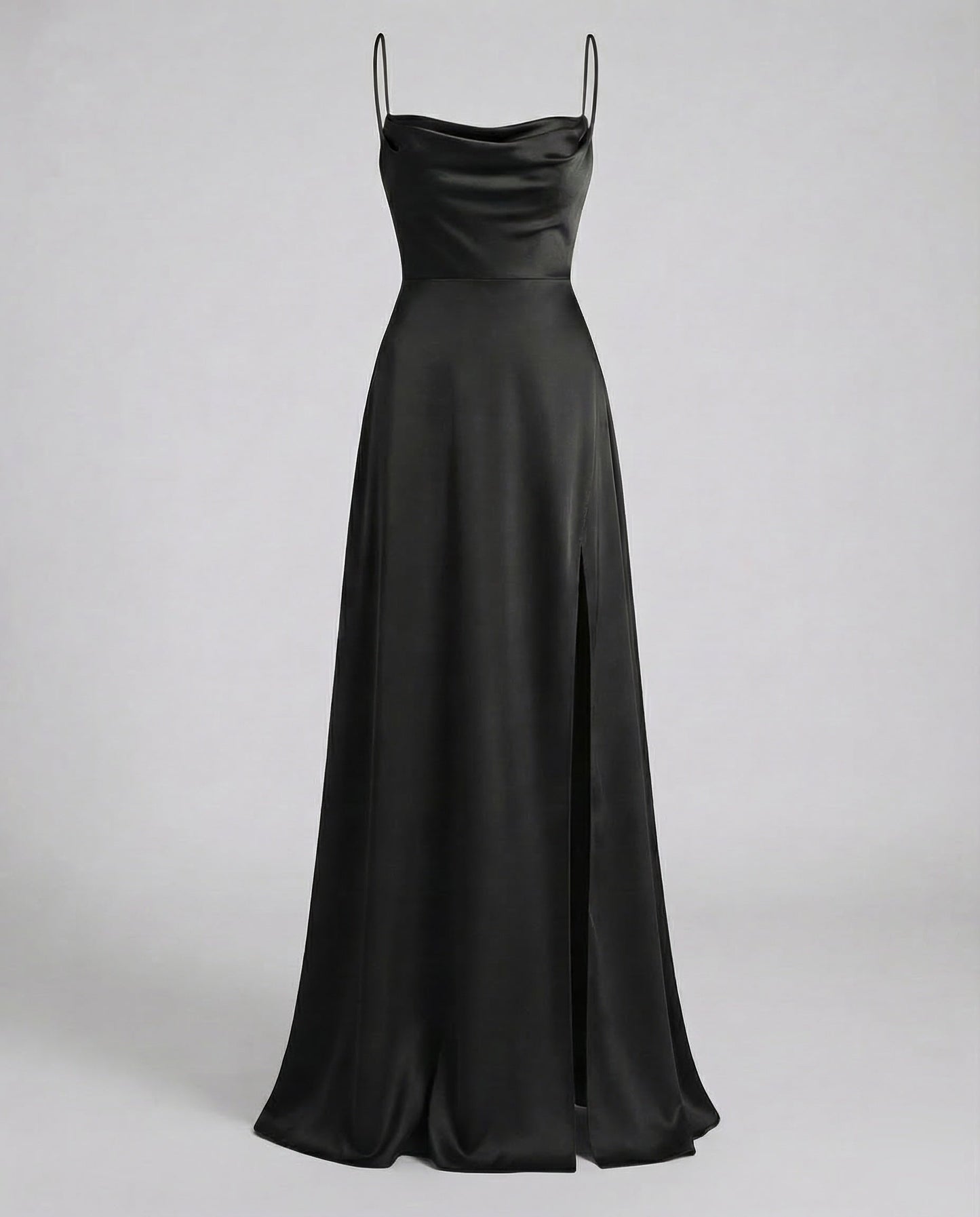 Damen Maxikleid Elegantes Kleid mit Schlitz und geflochtenem Rücken