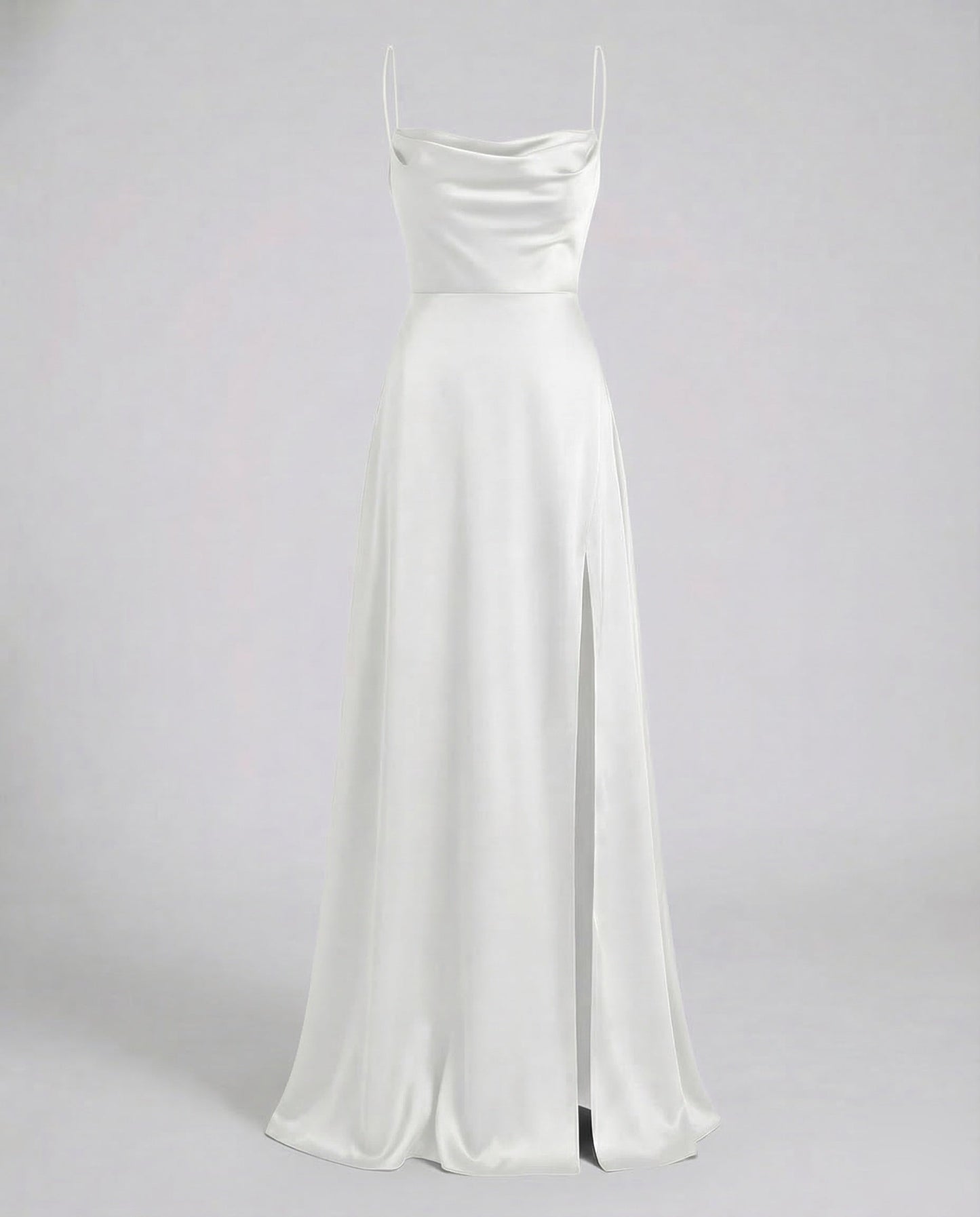 Damen Maxikleid Elegantes Kleid mit Schlitz und geflochtenem Rücken