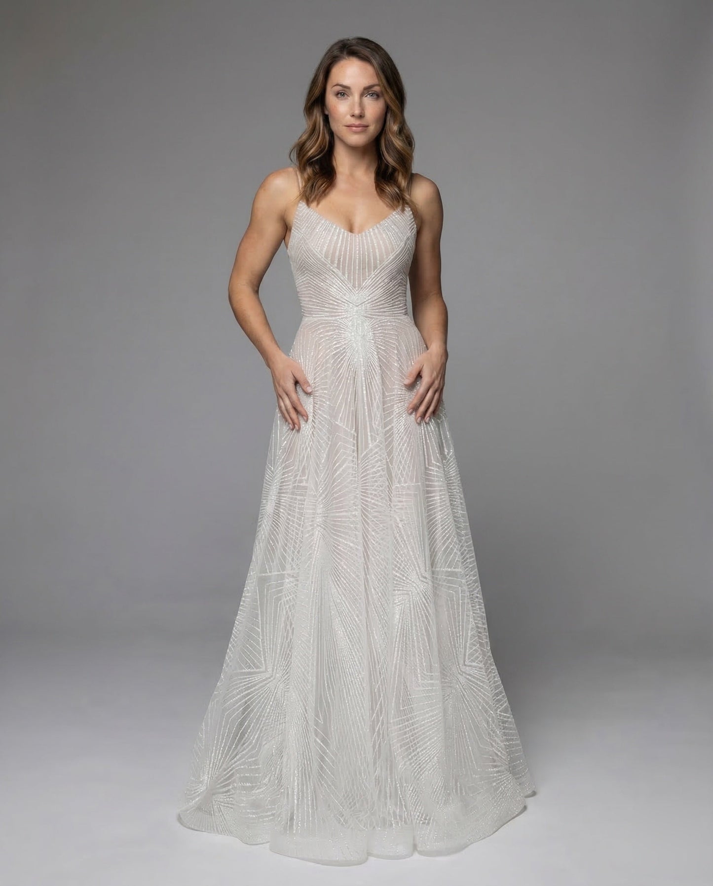 Damen Abendkleid Paillettenstickerei Korselett-Form - Eveloria