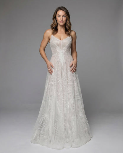 Damen Abendkleid Paillettenstickerei Korselett-Form - Eveloria