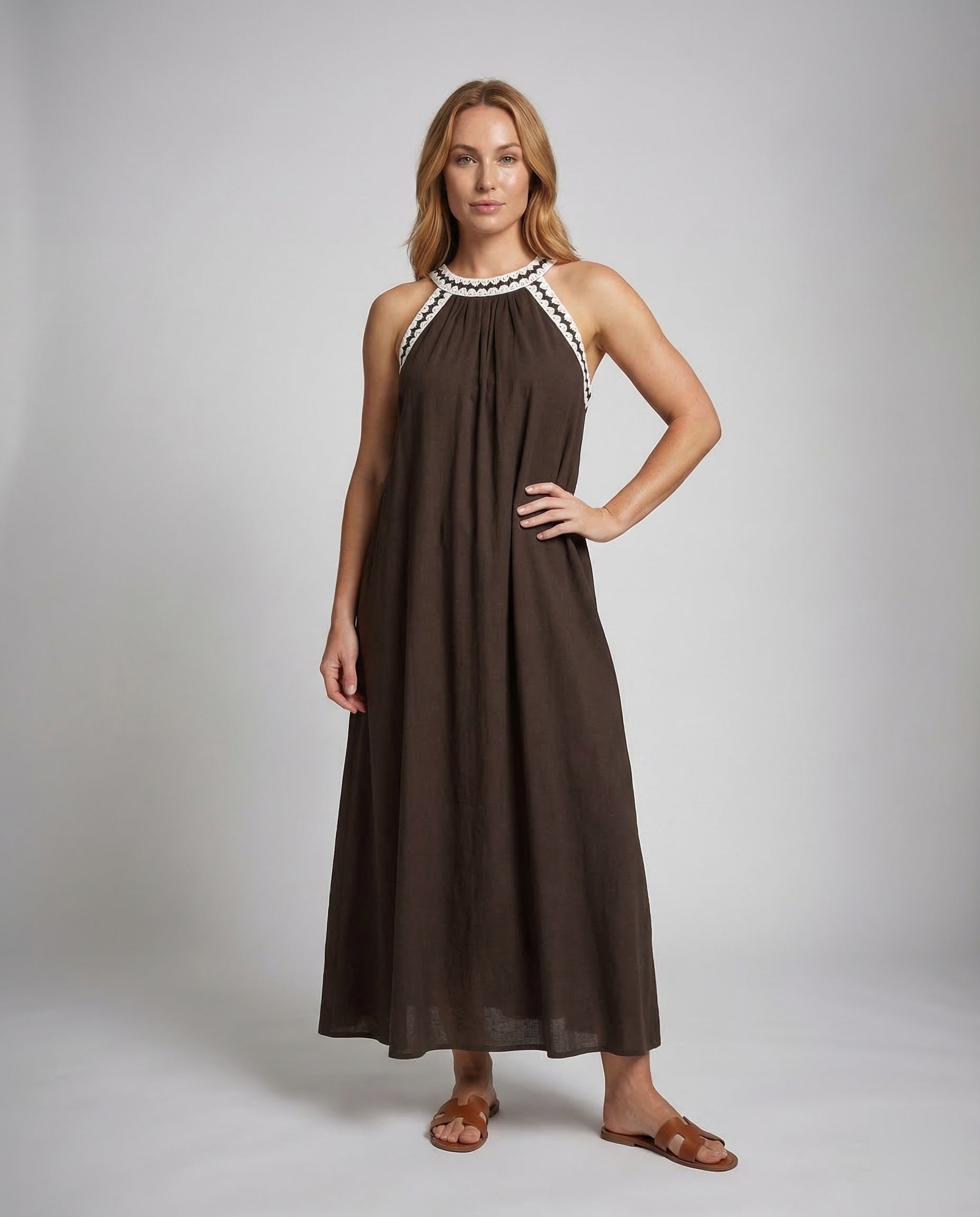 Damen Maxikleid Gehäkeltes Sommerkleid - Eveloria