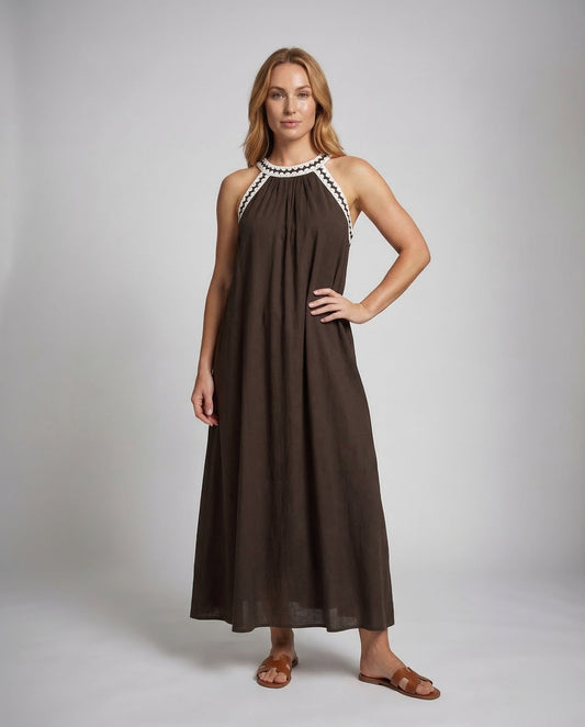 Damen Maxikleid Gehäkeltes Sommerkleid - Eveloria