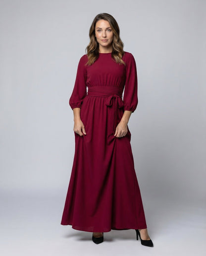 Damen Abendkleid A-Linie Ballonärmel - Eveloria