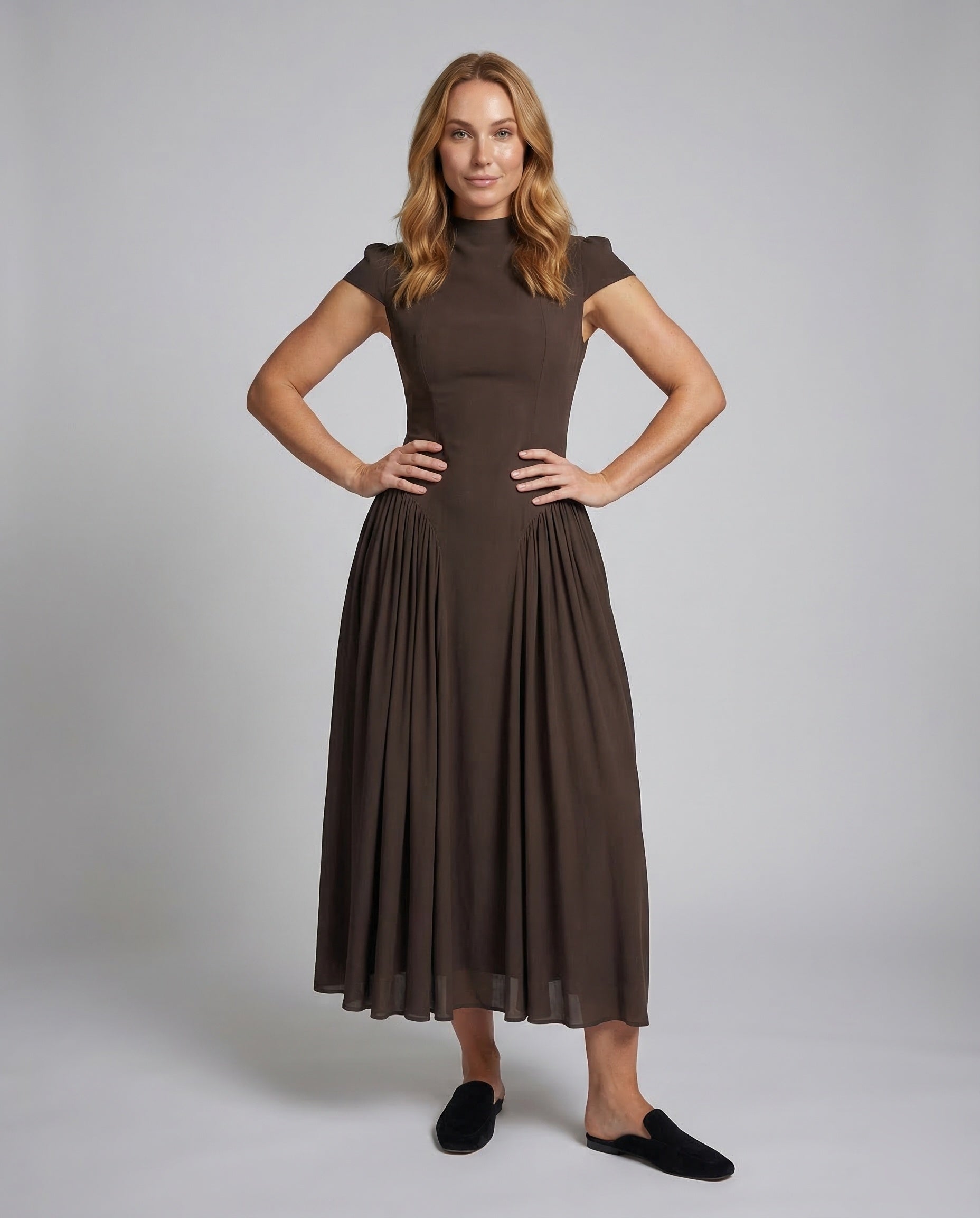 Damen Maxikleid Taillierte Korselett-Passform - Eveloria