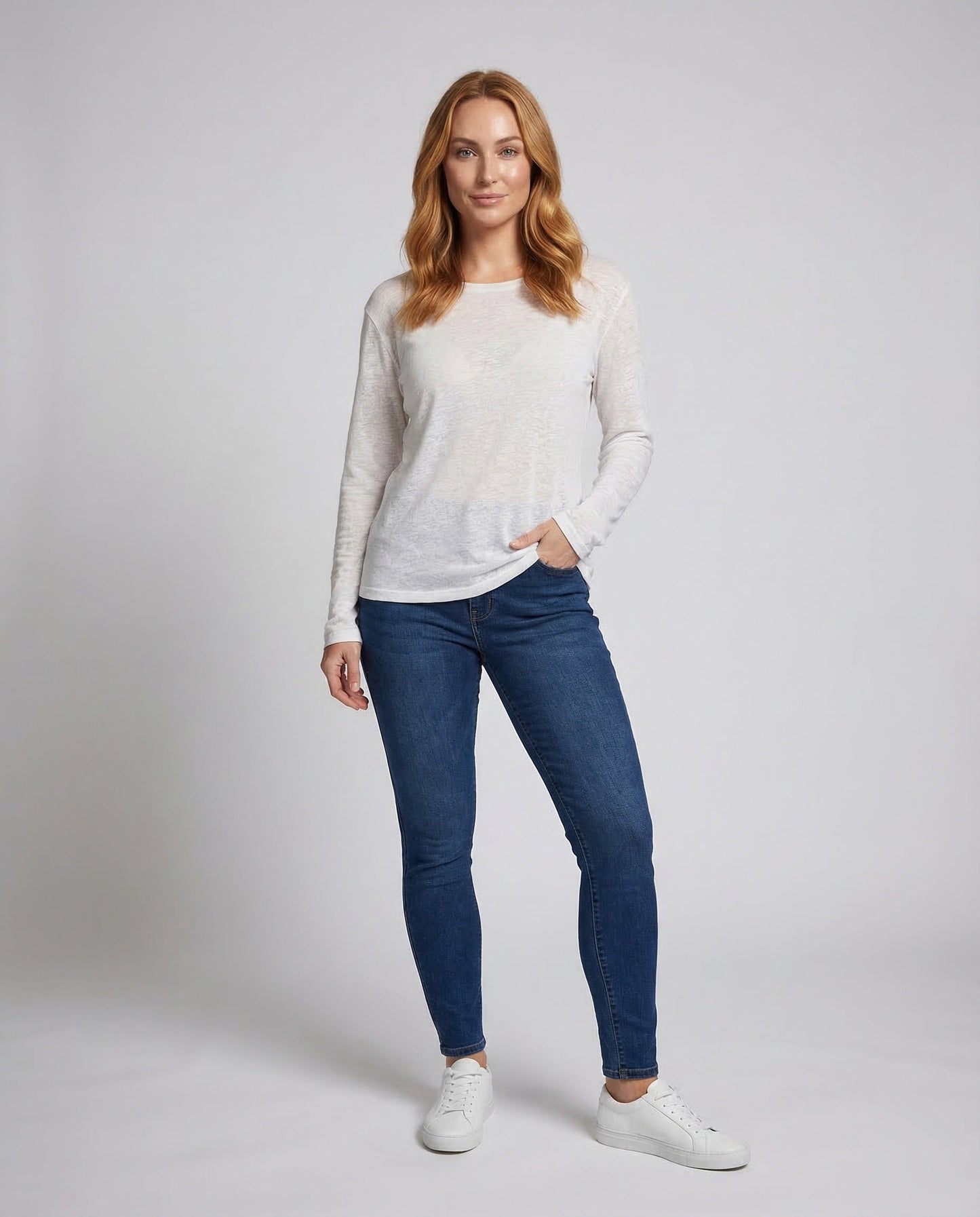 Damen Oversize Jersey Langarmshirt - Eveloria