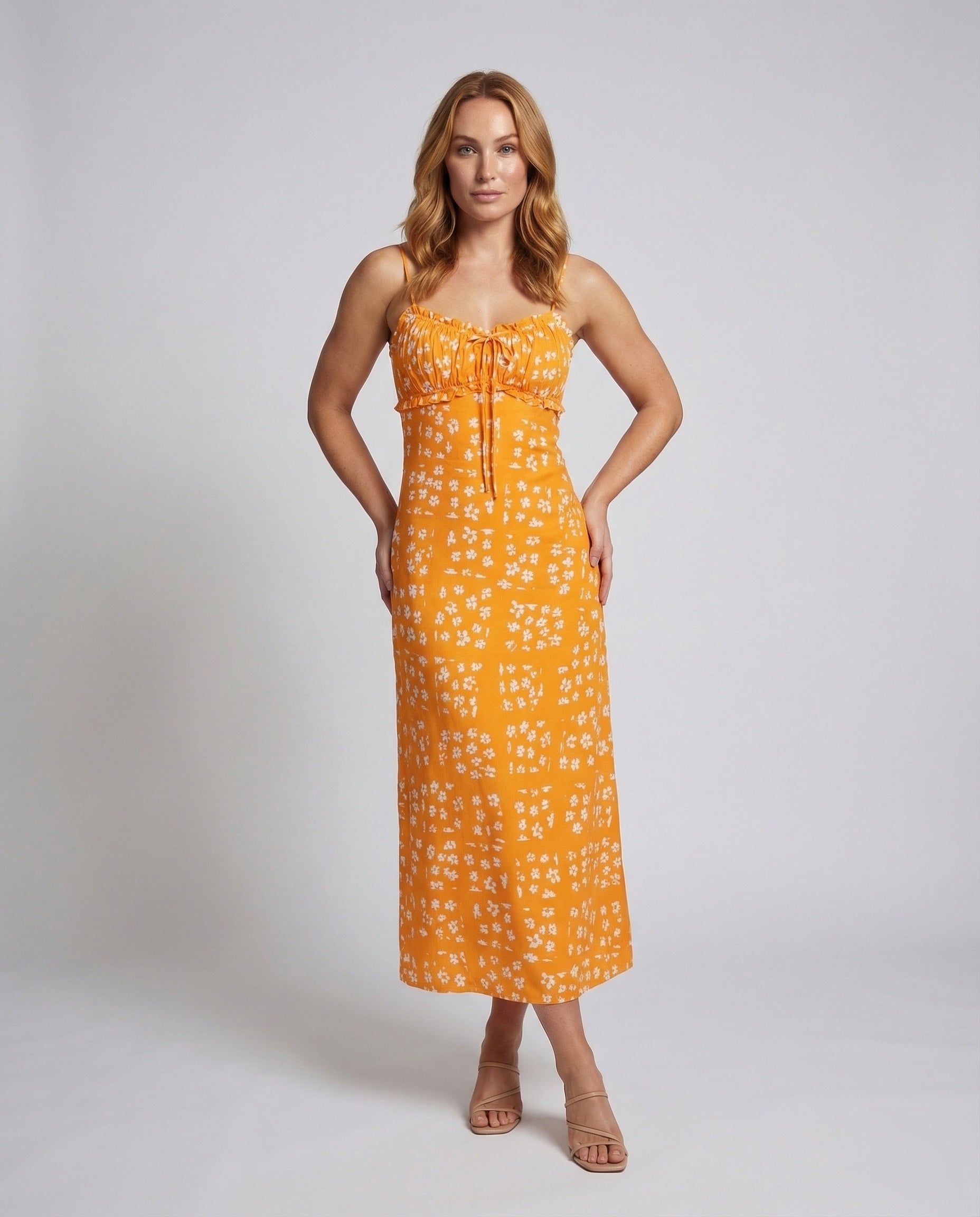 Damen Maxikleid Florales Patchwork-Kleid - Eveloria
