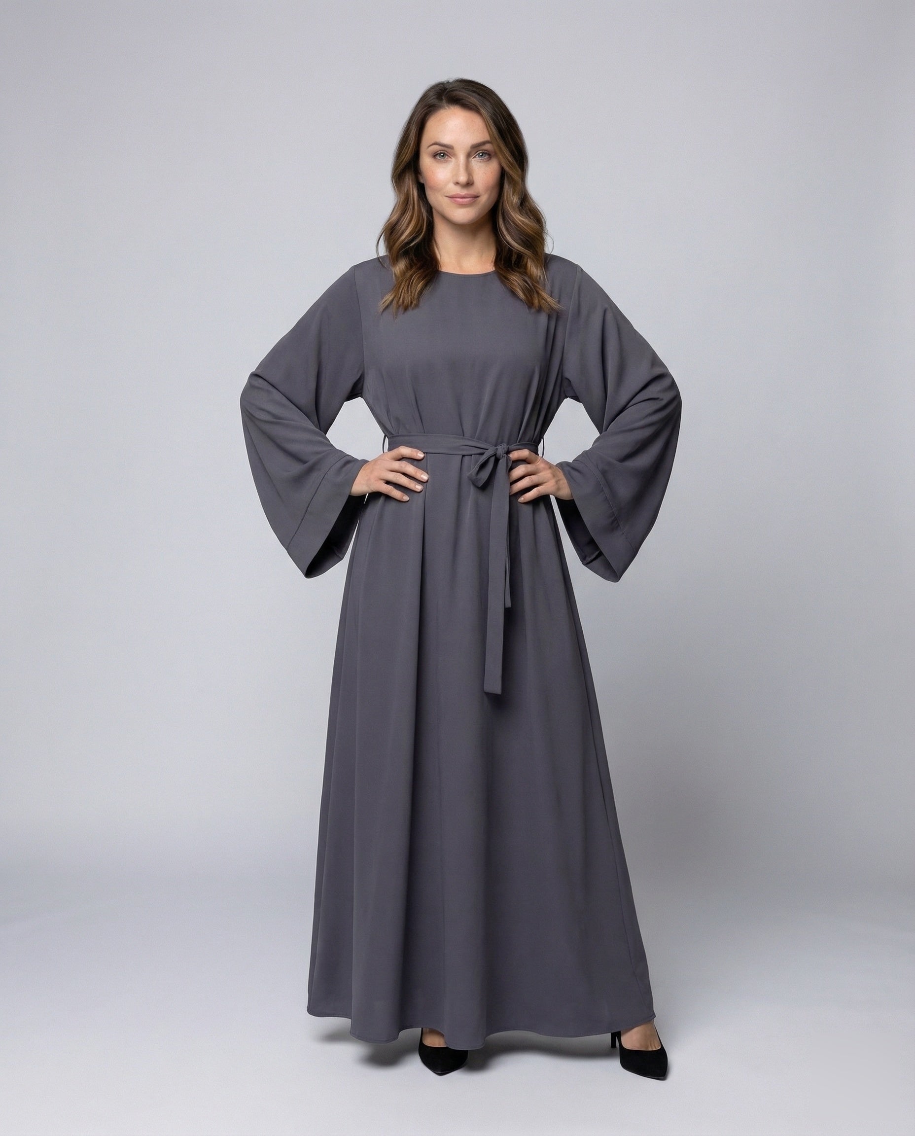Damen Abaya-Kleid mit weiten Ärmelbahnen - Eveloria