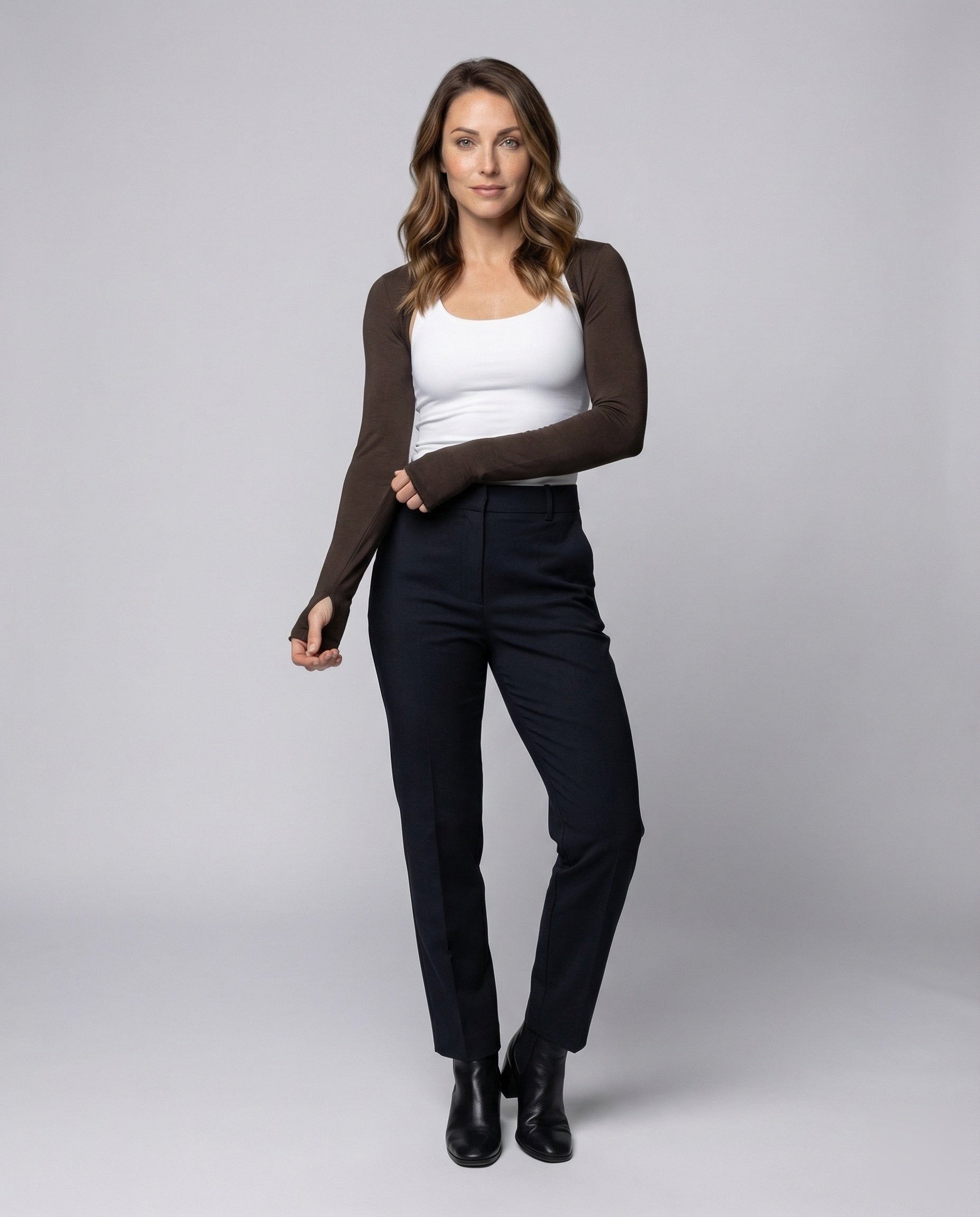 Damen Feinstrick-Bolero Raglan Ärmel Schmal Schwarz - Eveloria