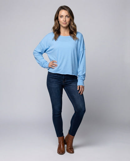 Damen Sweatshirt Überkreuzter Rückenausschnitt - Eveloria