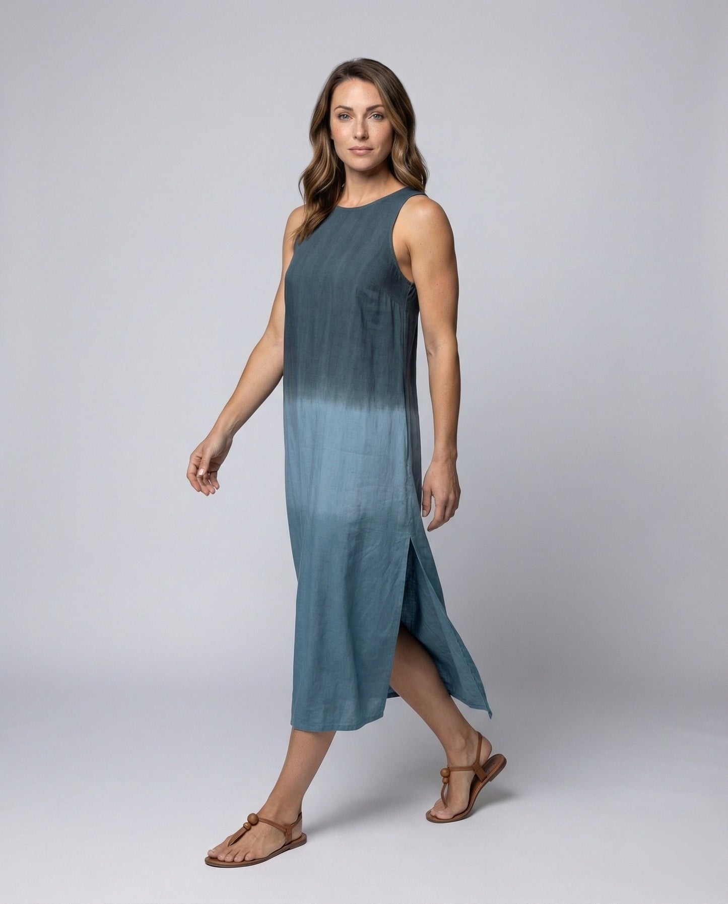 Damen Ärmelloses Maxikleid mit Seitenschlitz - Eveloria