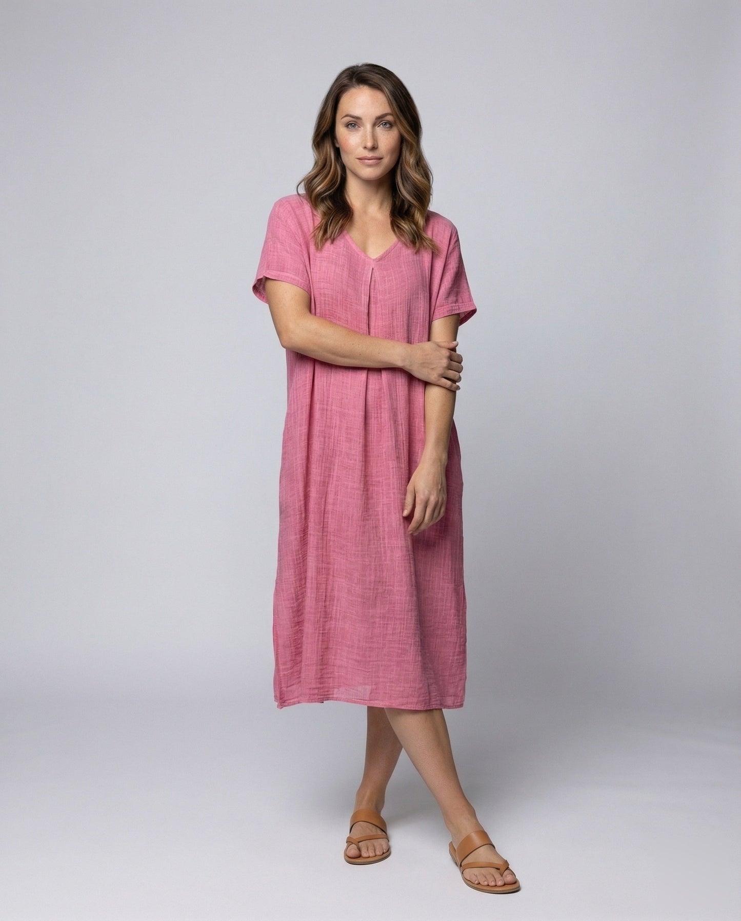 Damen Maxikleid Musselin Kaftan-Schnitt Locker - Eveloria