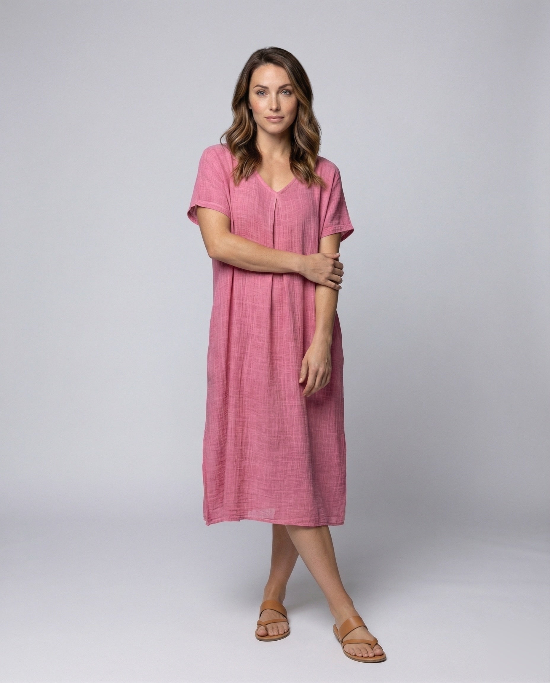 Damen Maxikleid Musselin Kaftan-Schnitt Locker - Eveloria