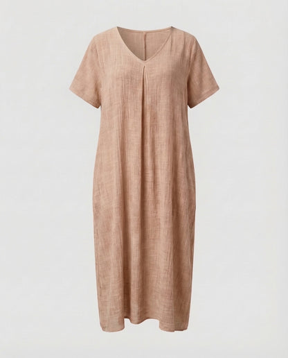 Damen Maxikleid Musselin Kaftan-Schnitt Locker