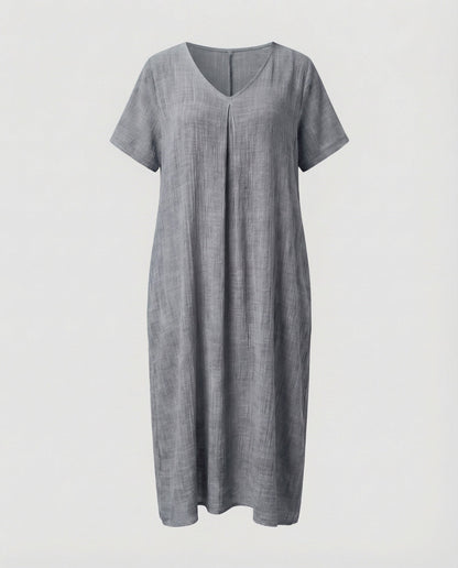 Damen Maxikleid Musselin Kaftan-Schnitt Locker
