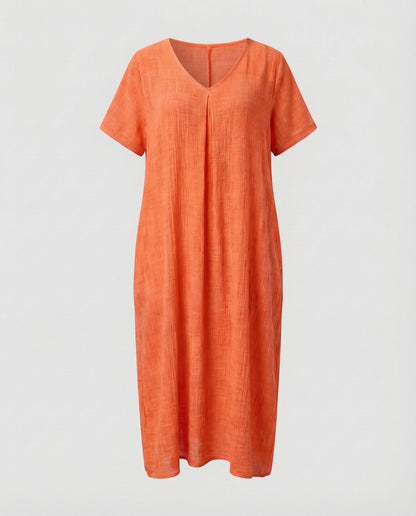 Damen Maxikleid Musselin Kaftan-Schnitt Locker