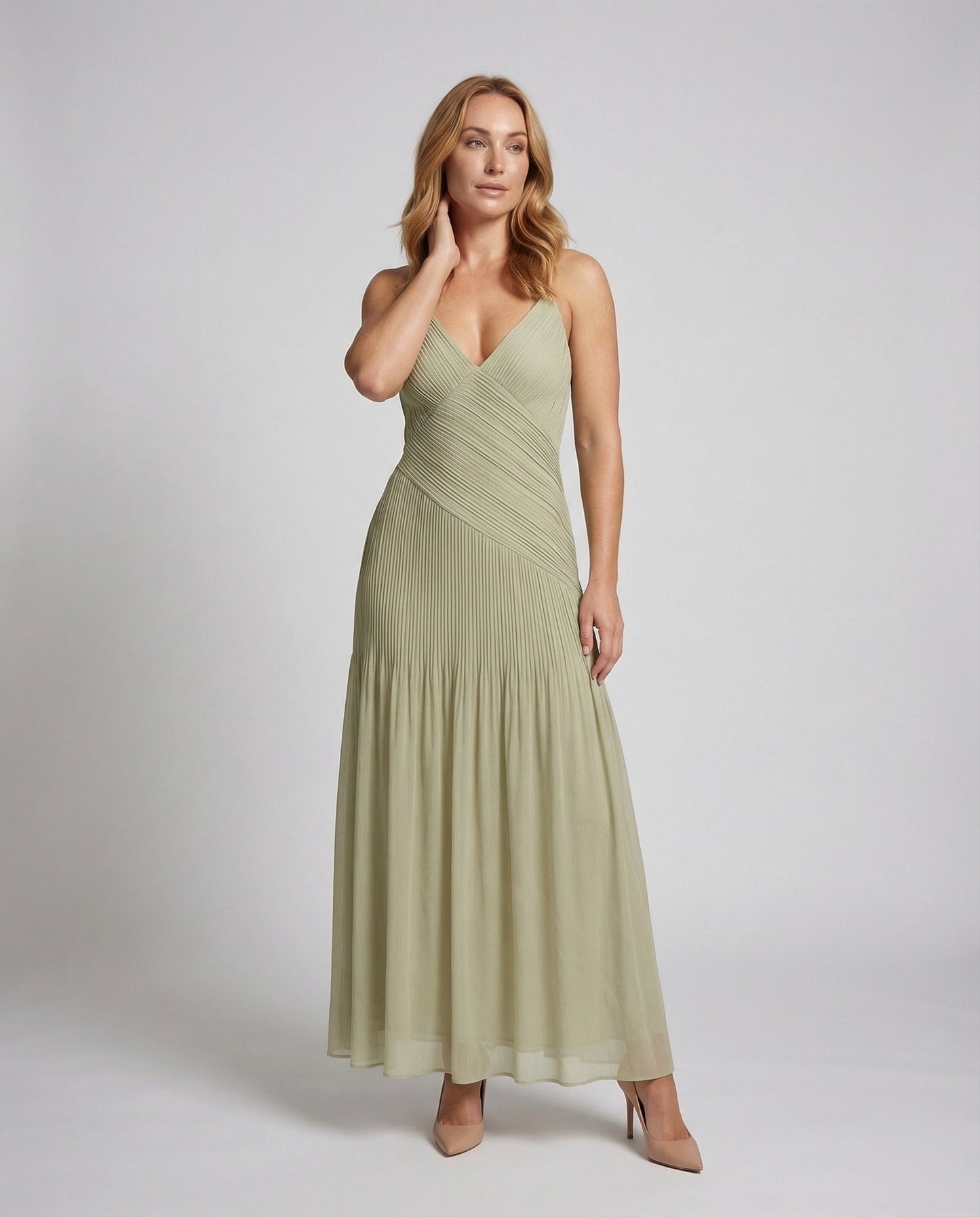 Damen Abendkleid Wickelkleid Chiffon Kreuzdrapierung - Eveloria