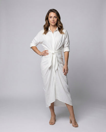 Damen Wickelkleid mit Knotenfront und Tulpenrock - Eveloria