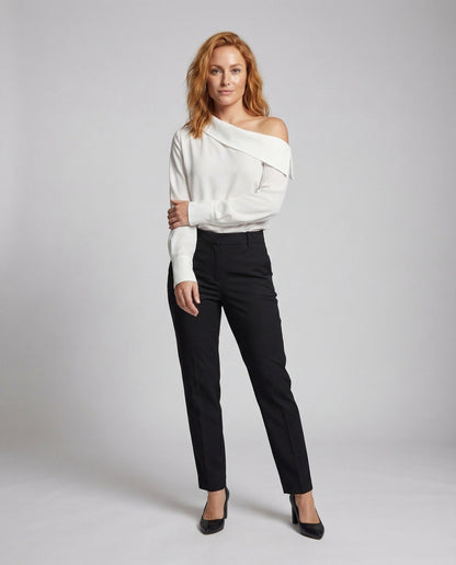 Damen Seidenbluse Mit Umschlagkragen Und Manschetten - Eveloria