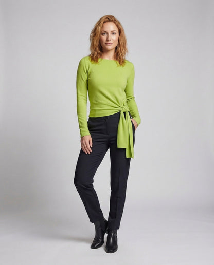 Damen Feinstrickpullover Mit Bindegürtel - Eveloria