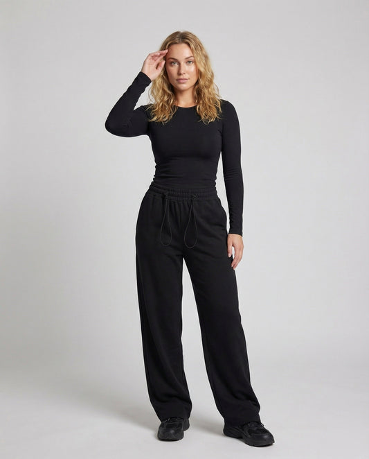 Damen Extraweite Hose mit Tunnelzug und Tropfenfalten - Eveloria