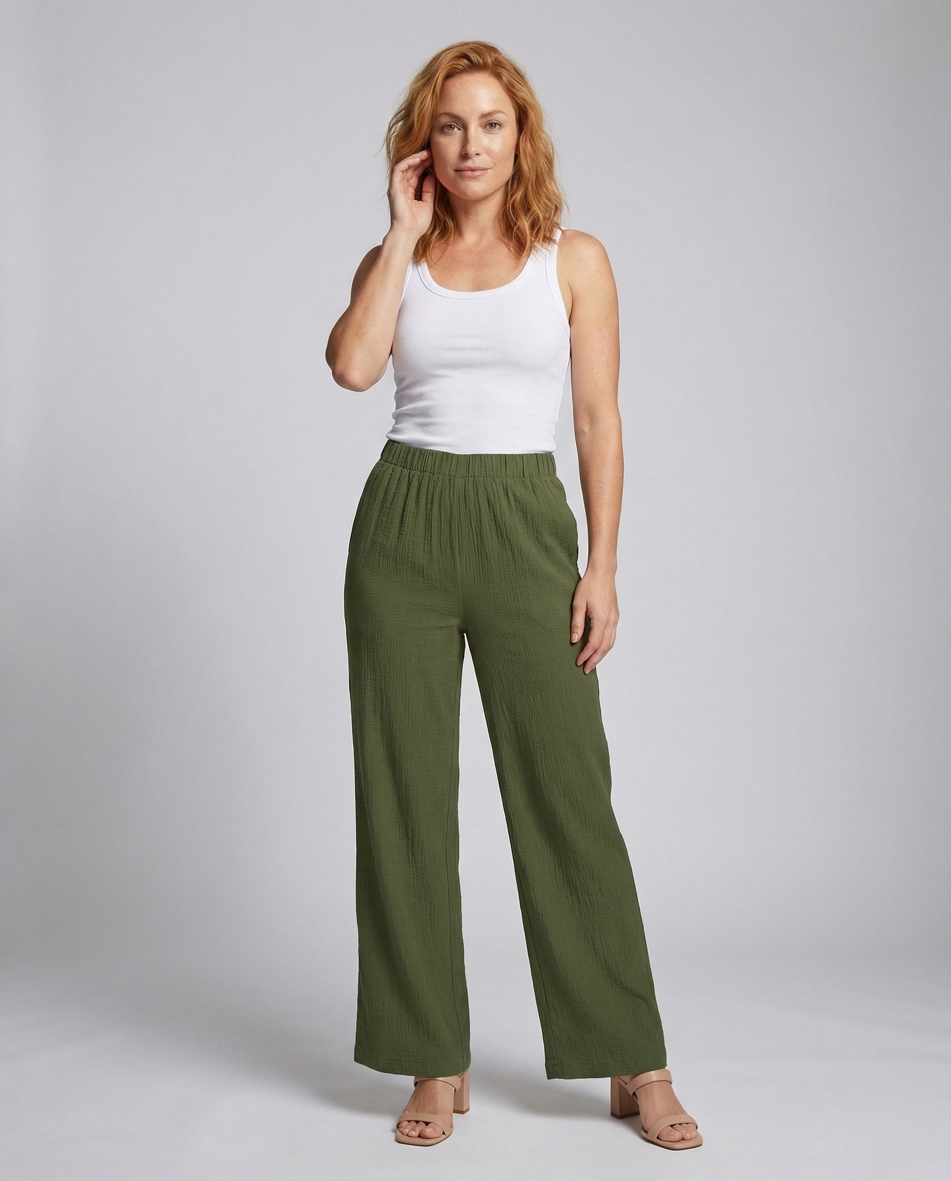 Damen Weithose aus Strukturjersey Gerader Schnitt - Eveloria