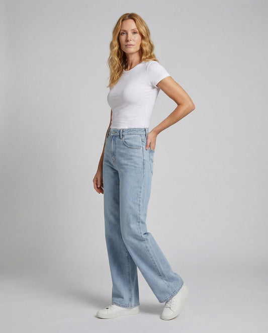 Damen Thermo Jeans Teddyfutter Gerades Bein - Eveloria