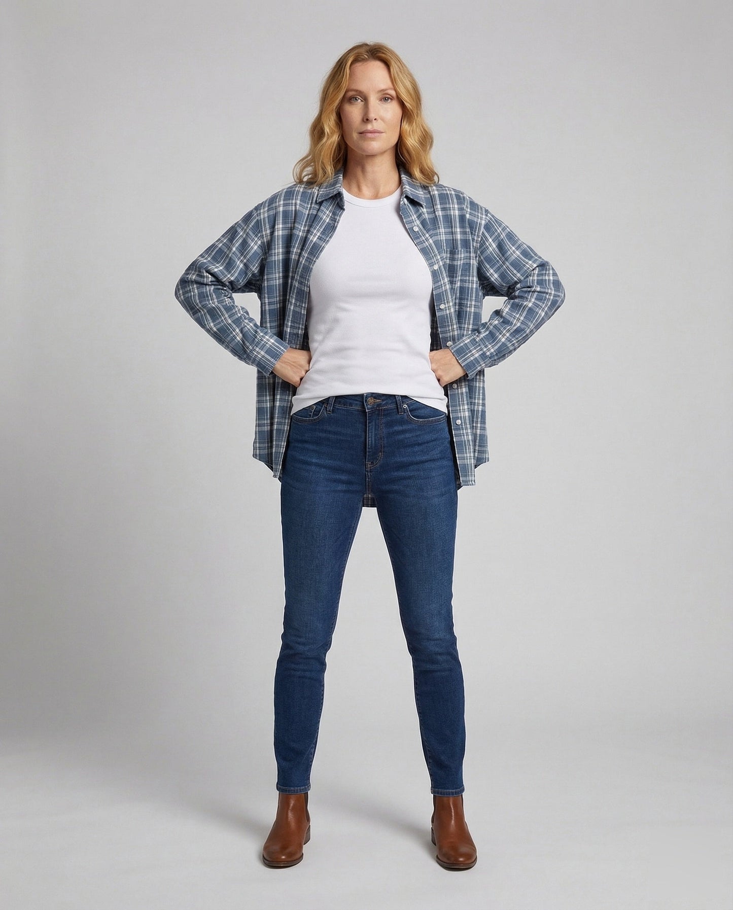 Damen Karohemd Fledermausärmel Cropped - Eveloria