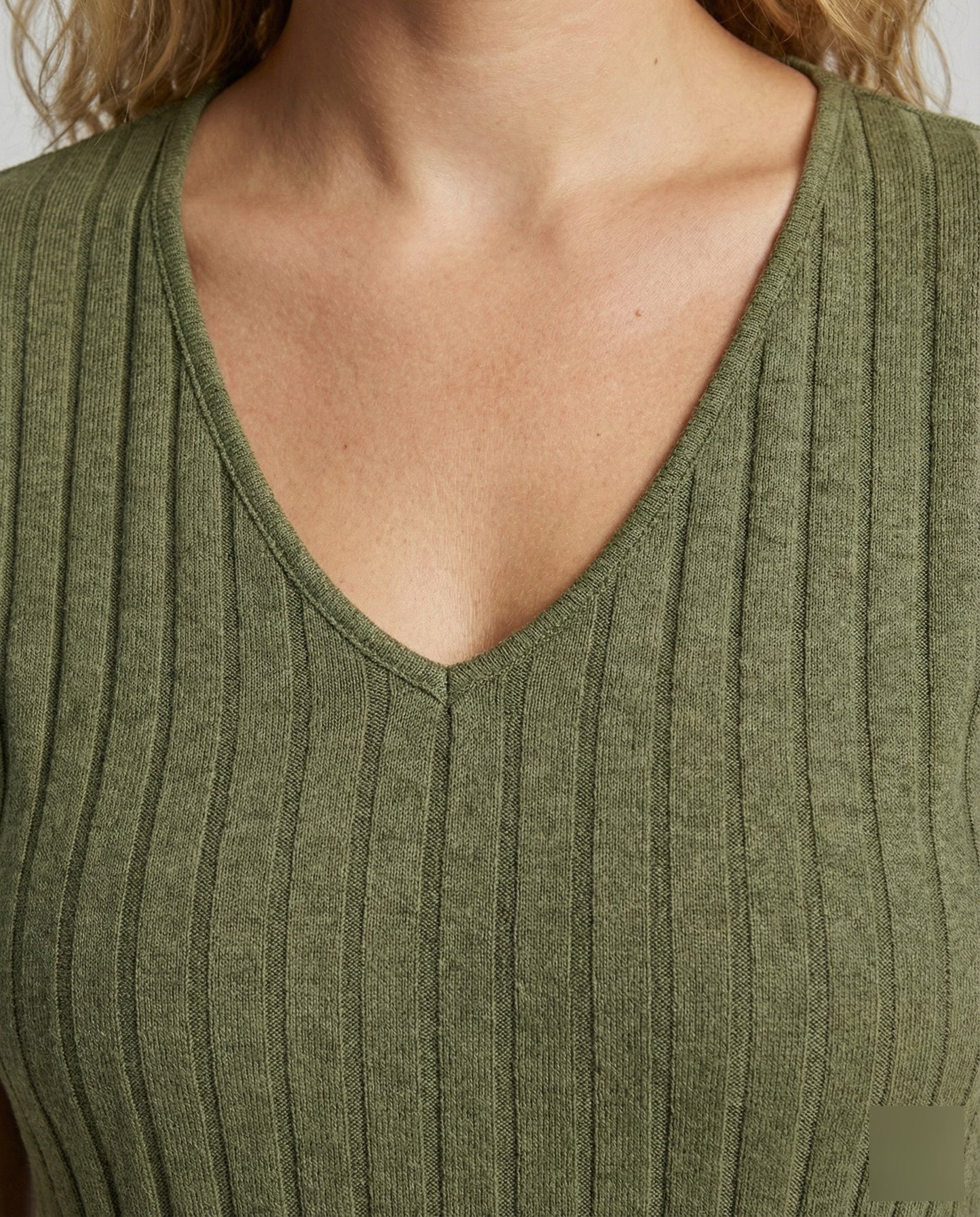 Damen Rippshirt Großzügig Geschnitten