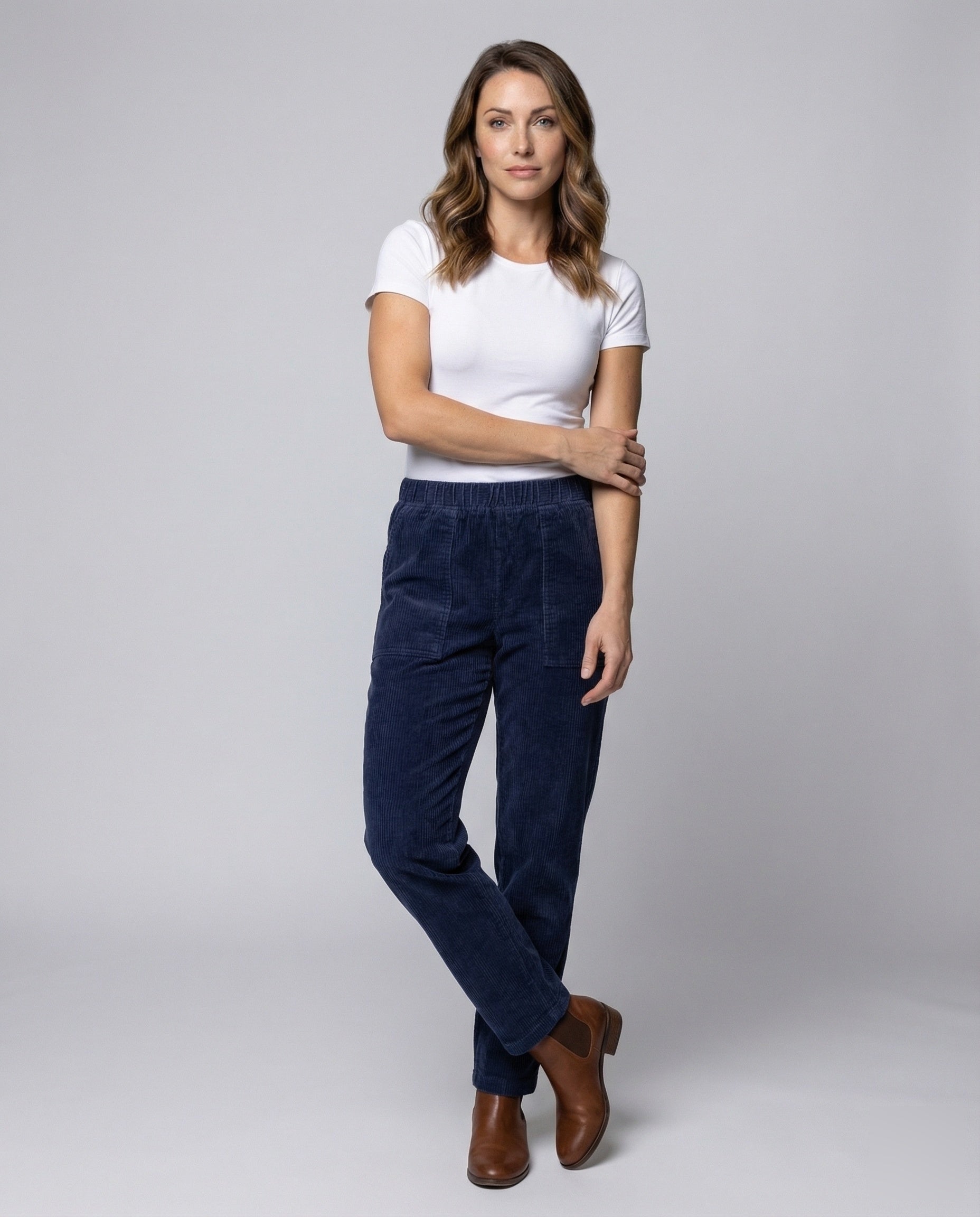 Damen Freizeithose Hochgeschnittene Beintaschen - Eveloria