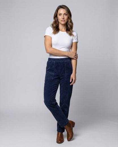 Damen Freizeithose Hochgeschnittene Beintaschen - Eveloria