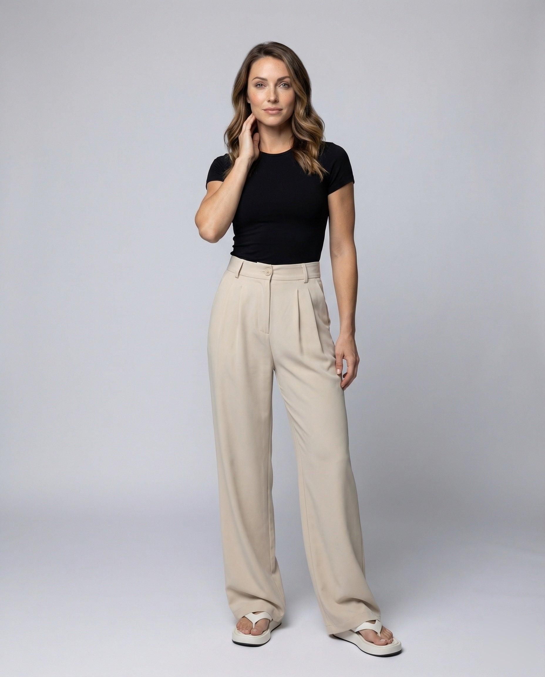 Damen Palazzo-Hose Hochgeschnitten - Eveloria